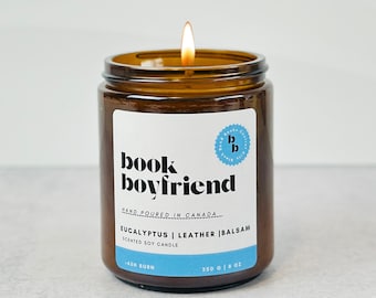Book Boyfriend candle | Bookish & Literary Inspired | Book club gifts