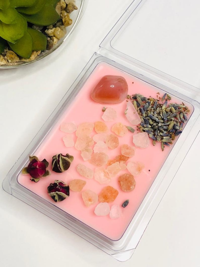 Healing crystal candle/ Charged crystal candles /Protection of Etsy