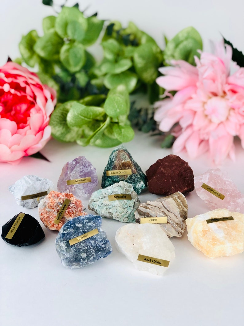 Beginner Crystal Bundle of Raw Gemstones Raw Crystals Kit Etsy Canada