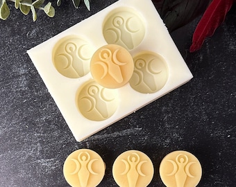 Wiccan Goddess Silicone Mold for Tea Lights or melts