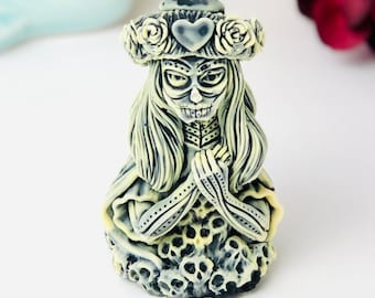 Molde de silicona para velas de la Santa Muerte, molde de resina, molde para velas, fabricación de velas, moldes de silicona del Día de los Muertos, molde de silicona epoxi
