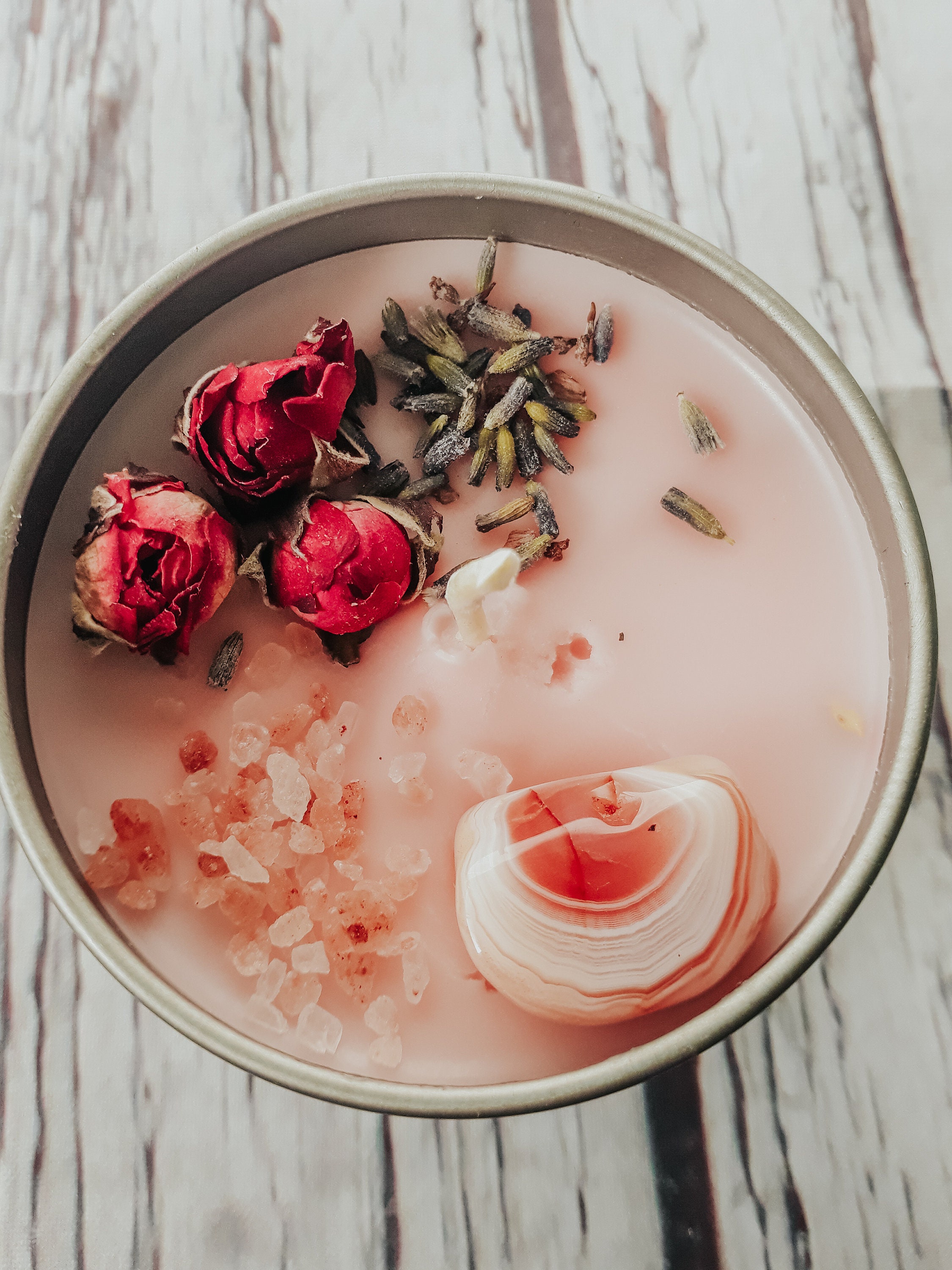 Healing Crystal Candle Charged Crystal Candles Protection Etsy Australia