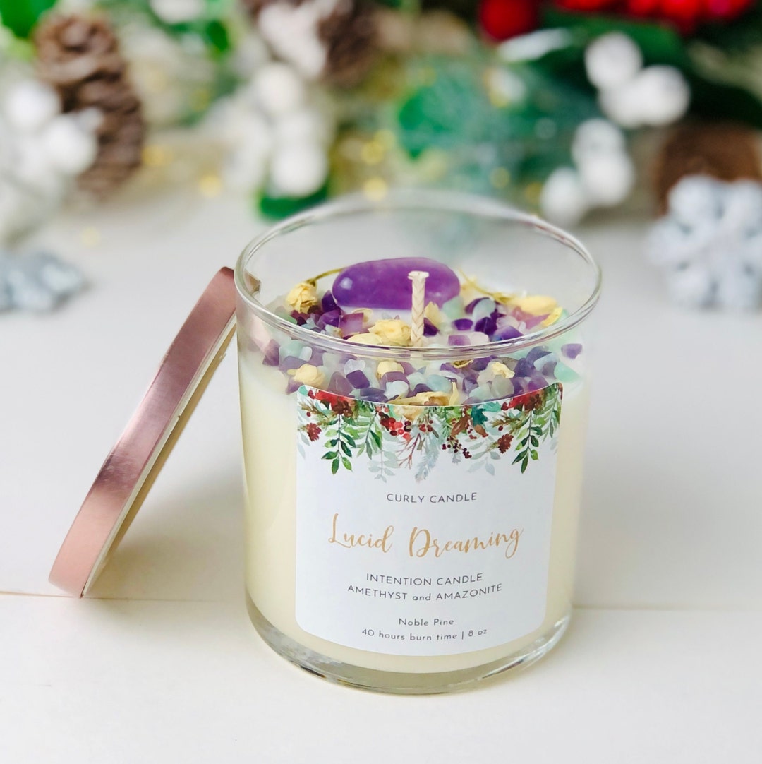 Crystal Candle , Intention Crystal Candles , Lucid Dreaming