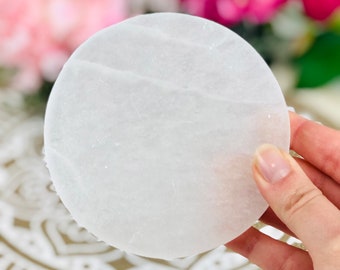 3.5" Selenite Charging Plate, Crystal Cleansing