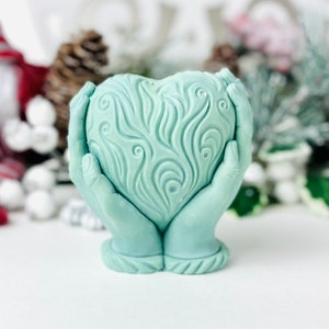 Heart silicone mold , Candle molds , Silicone mould for resin , epoxy , candle making , 3D handmade silicone mold