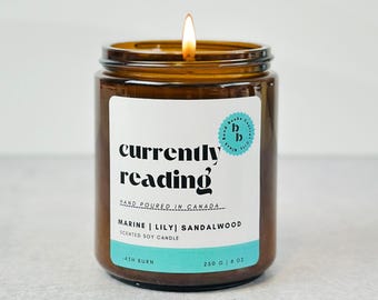 Bookish Soy Candle – Marine, Lily, Sandalwood Scent