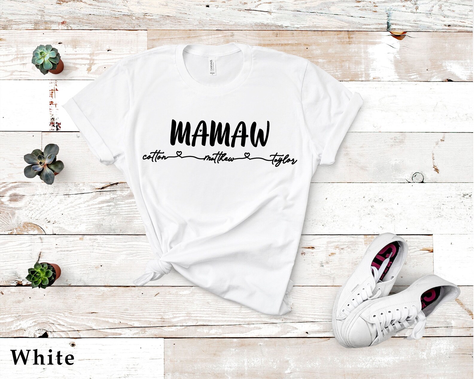 Mamaw Shirt with Grandkids Names Custom Grandma Shirt Gift | Etsy