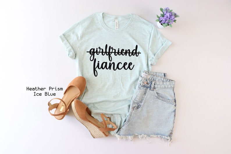 Clothe Design C5471 Girlfriend Fiancee Shirt Fiance Shirt Meant To Be Engagement Shirts Engagement Gift Future Mrs I Said Yes
