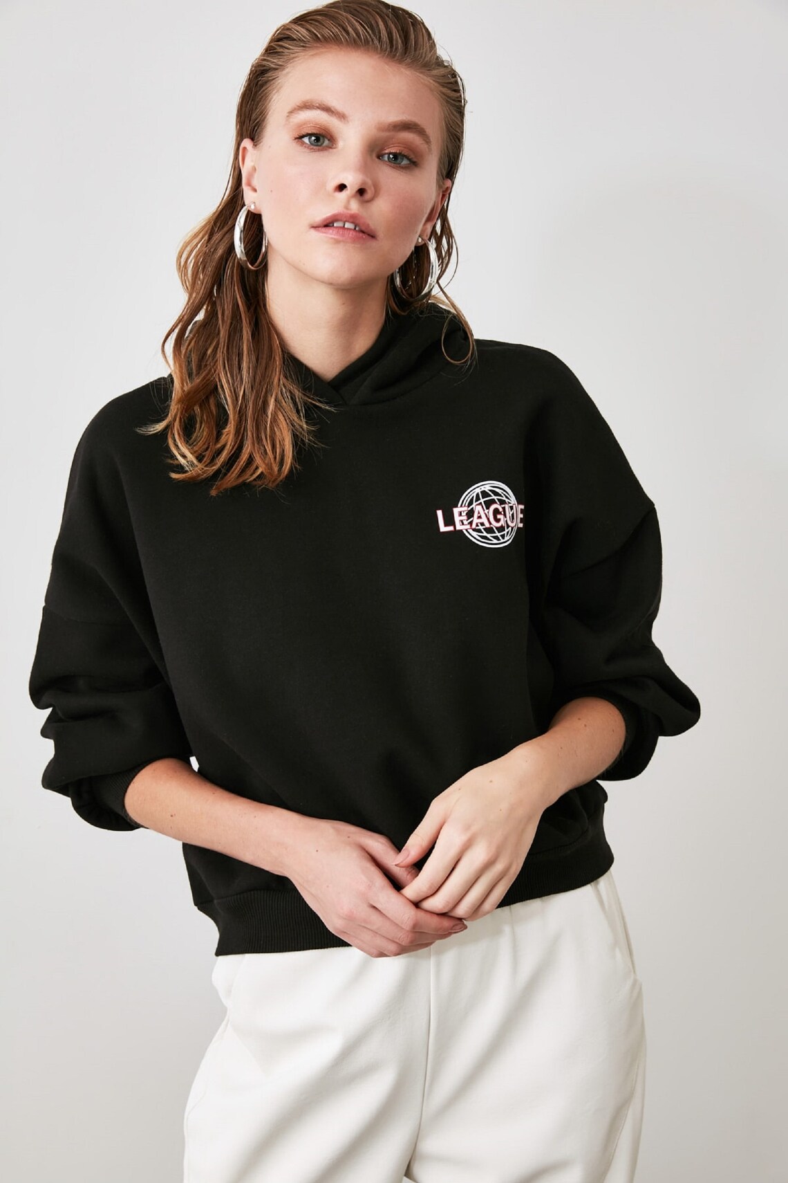 pink los angeles hoodie