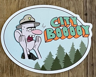 Gravity Falls City Boy Vinyl Sticker