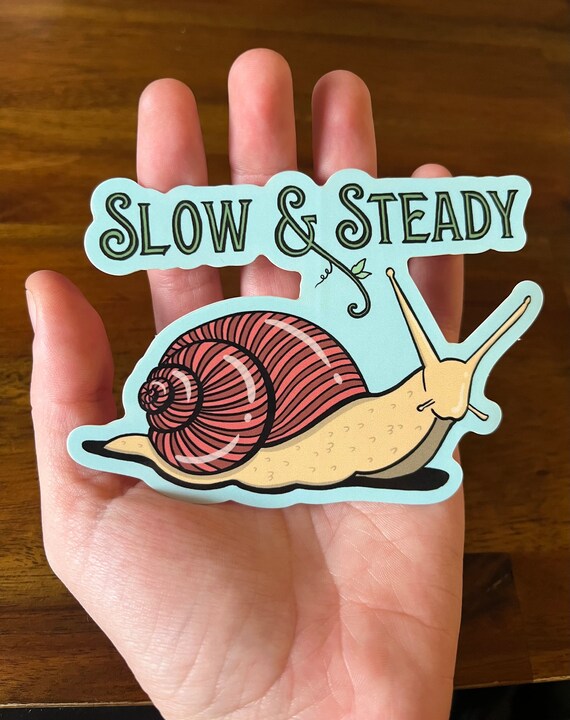 Vinyl Sticker: Slow and Steady Snail Vinyl Sticker: Slow and Steady Snail