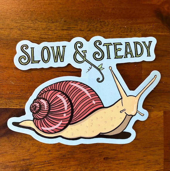 Vinyl Sticker: Slow and Steady Snail Vinyl Sticker: Slow and Steady Snail