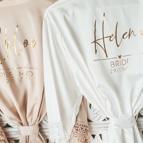 Bridesmaid Robes Bridal Party Robes Wedding Dressing Gowns Etsy UK