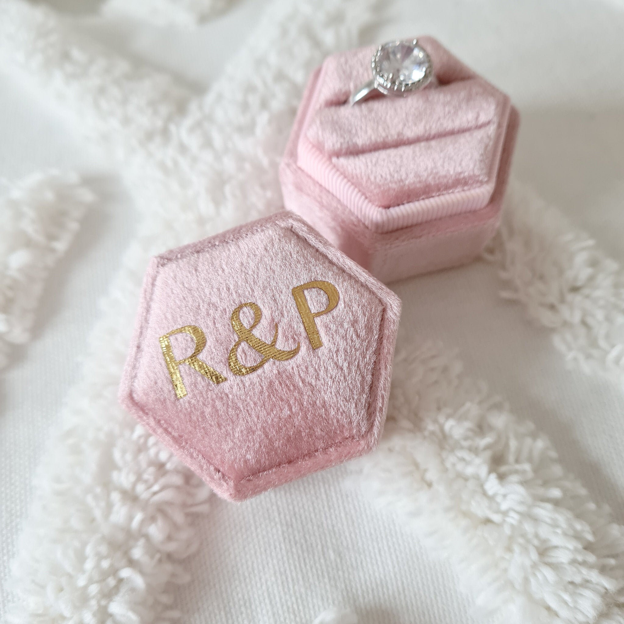 Personalised Velvet Ring Box Wedding Ring Box Ceremony Ring Etsy