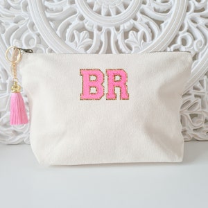 Personalised makeup Bag for Bridesmaid Monogram Bag Bridesmaid Gift Bag Cosmetic bag Initial Bag Bride Gift Personalised Beach Bag Honeymoon image 6