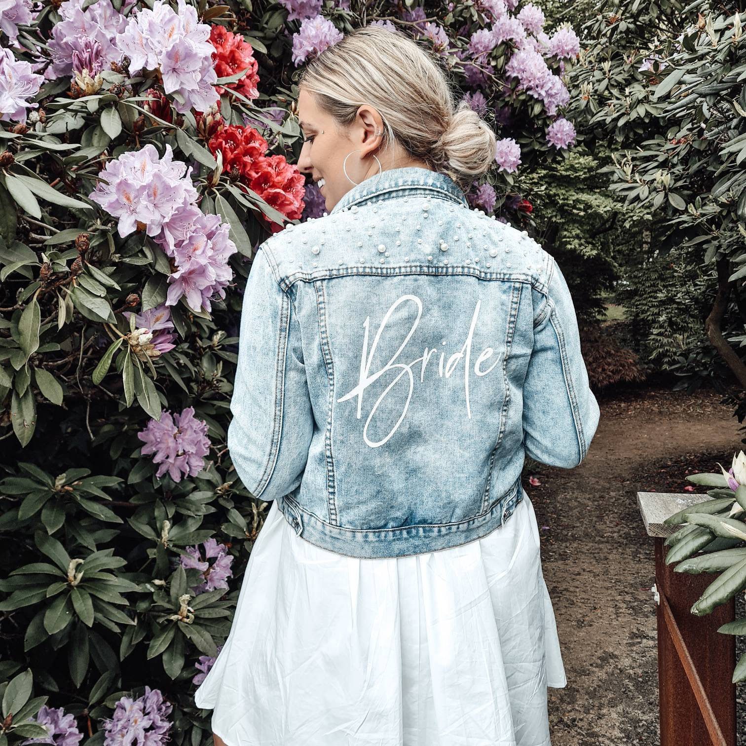 Pearl Bride Denim Jacket Custom Jacket Custom Denim Custom Etsy UK