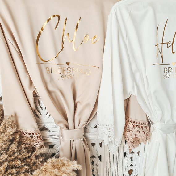 Personalised bridal cheap party robes