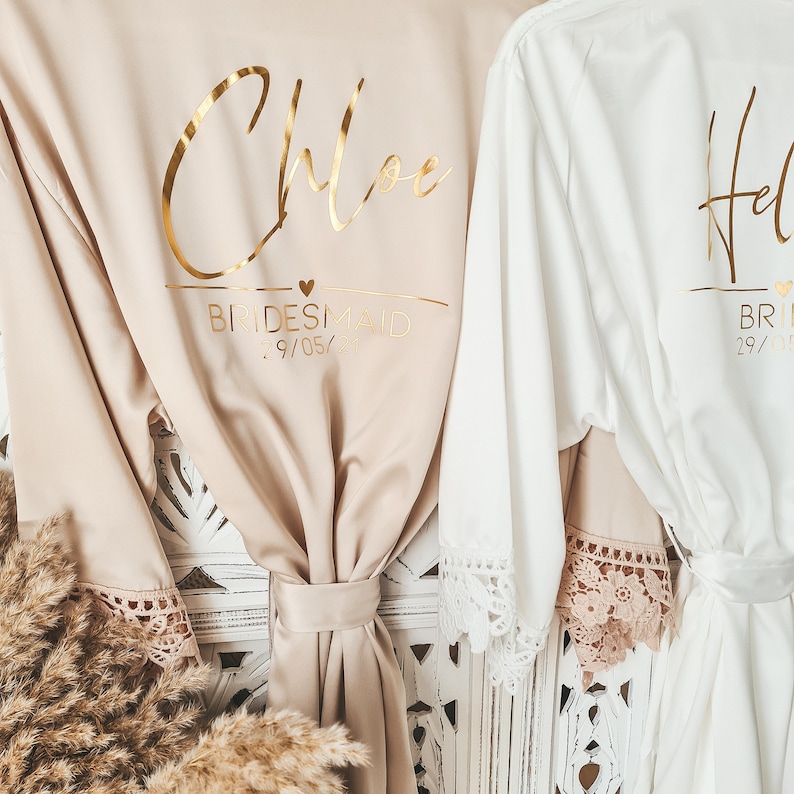 Bridesmaid Robes Bride Gift Bride Robe Bridesmaid Gift Satin Etsy Canada
