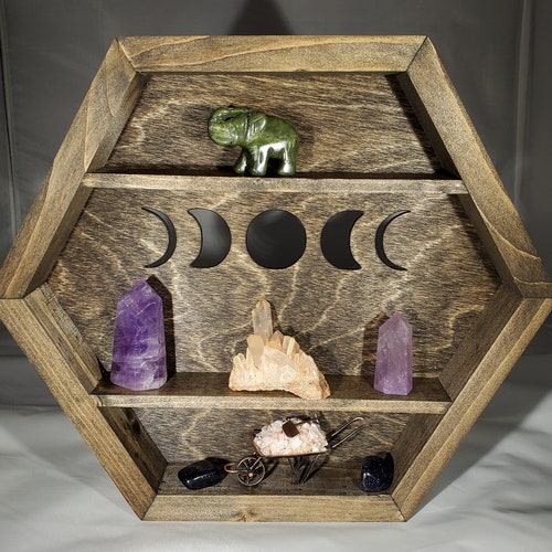 Hexagon/triangle Display Shelf Etsy