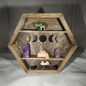 Moon Phase Hexagon Display Shelf
