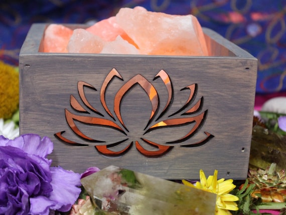 Lotus flower salt lamp deals