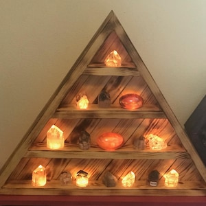 Lighted Triangle Display Shelf
