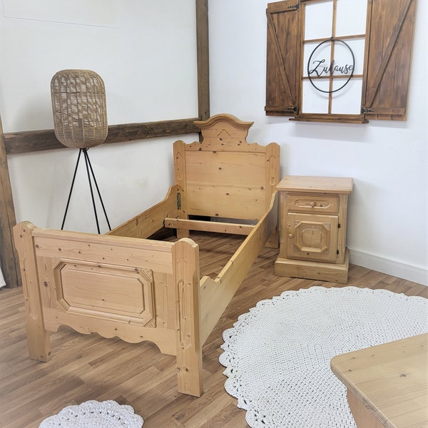 Voglauer 1900 Landhaus Bett Vintage Einzelbett Einzel Schlafzimmer Kinderzimmer Kinderbett Massivholzbett Massiv Landhausbett Holzbett Holz