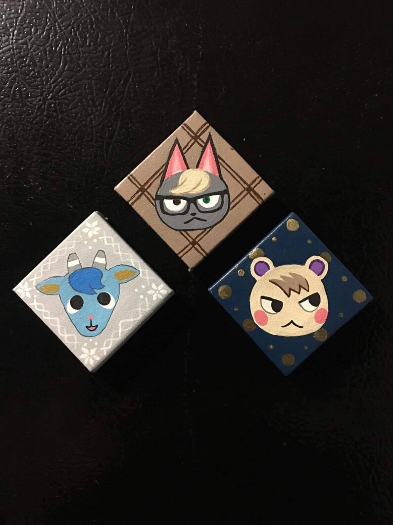 Animal Crossing New Horizons Hand Painted Canvas Villager Etsy