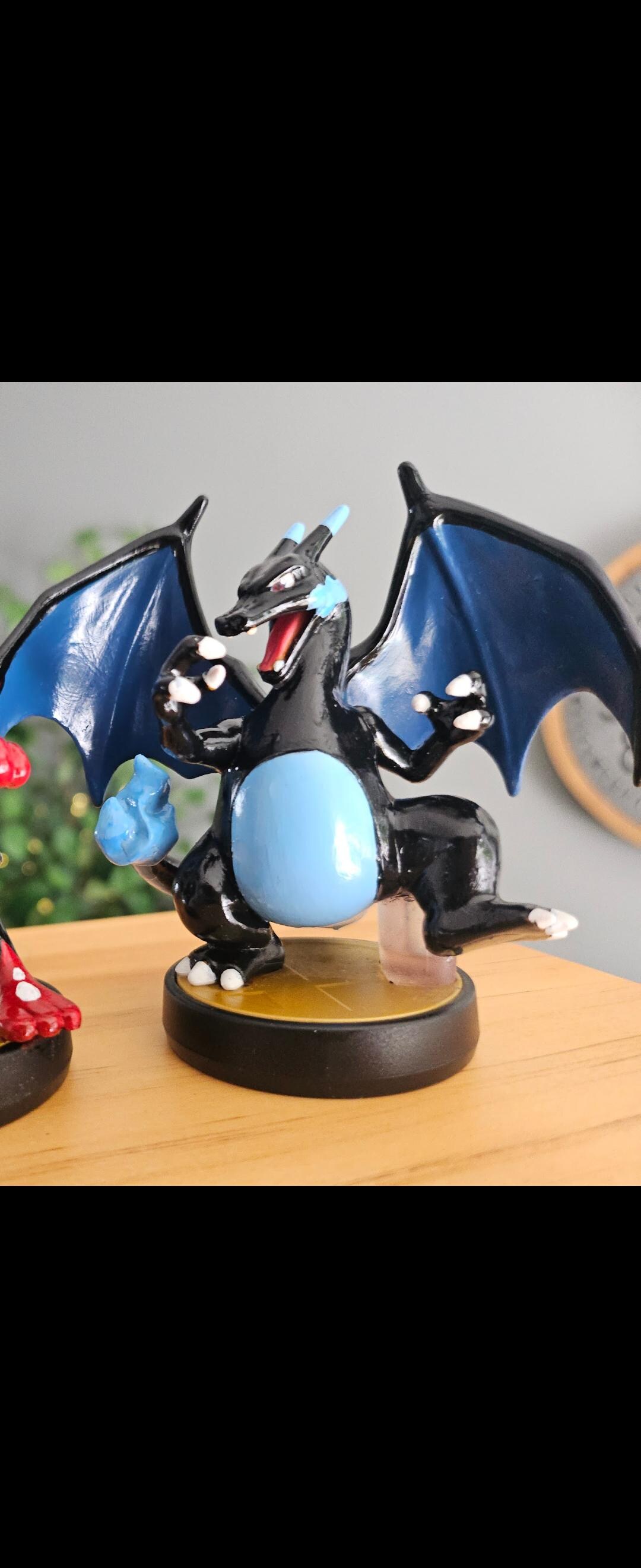 Mega Charizard X Custom Amiibo - Etsy