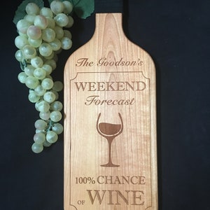 Wine Bottle Shaped Cheese Board