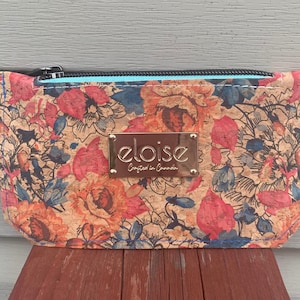 Cartera de corcho con flores- Cartera de corcho natural- Cartera de corcho pequeña- Cartera de corcho de Portugal- Cartera de corcho compacta- Cartera de corcho de moda- Cartera de verano
