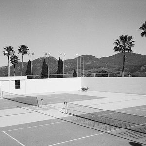 California Wall Art / Tennis Court / Art Deco Poster / Industriële Print afbeelding 3