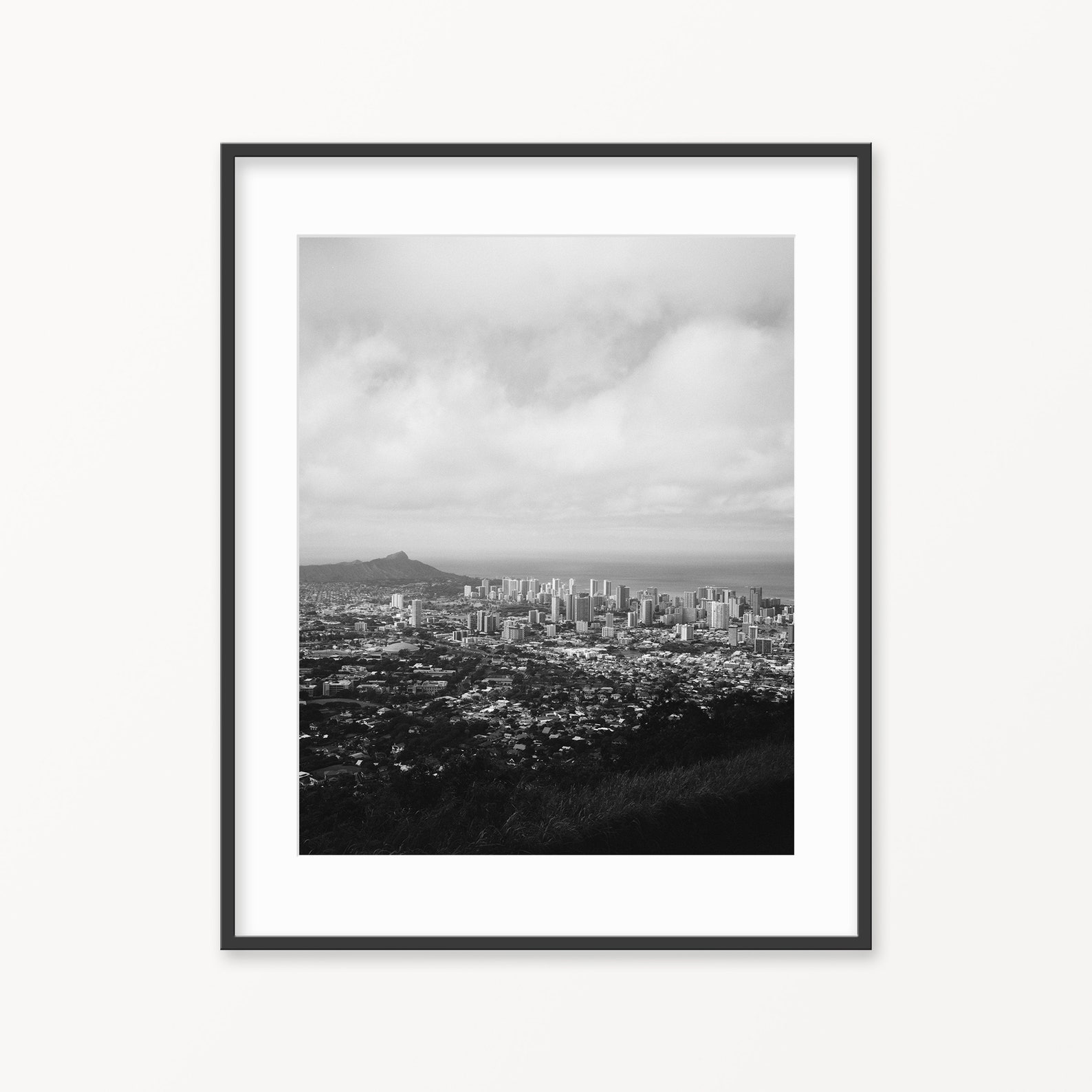 Black and White Ocean Print / Hawaii Wall Art / Hawaii Decor / | Etsy