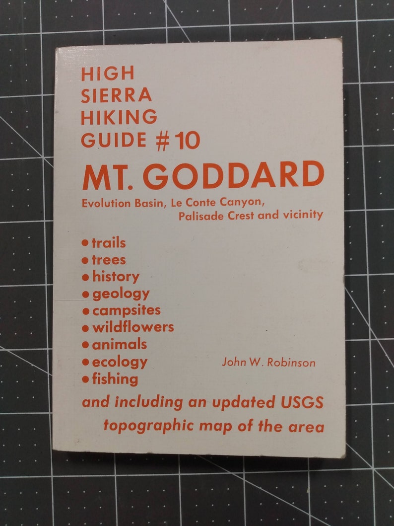 Mt. Goddard High Sierra Hiking Guide No. By Robinso W Al sold out. John 10 Super sale