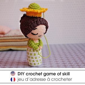 The Princess and the Pea: Downloadable crochet pattern for a cup-and-ball doll