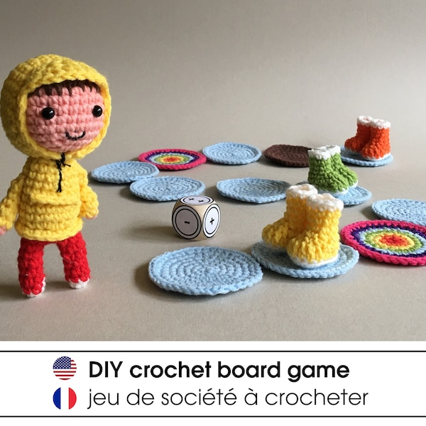 Patron de crochet à télécharger du jeu de société les Bottes à Billy