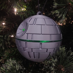 Star Wars Death Star Inspired Christmas Tree Ornament with LEDs and On/Off Switch