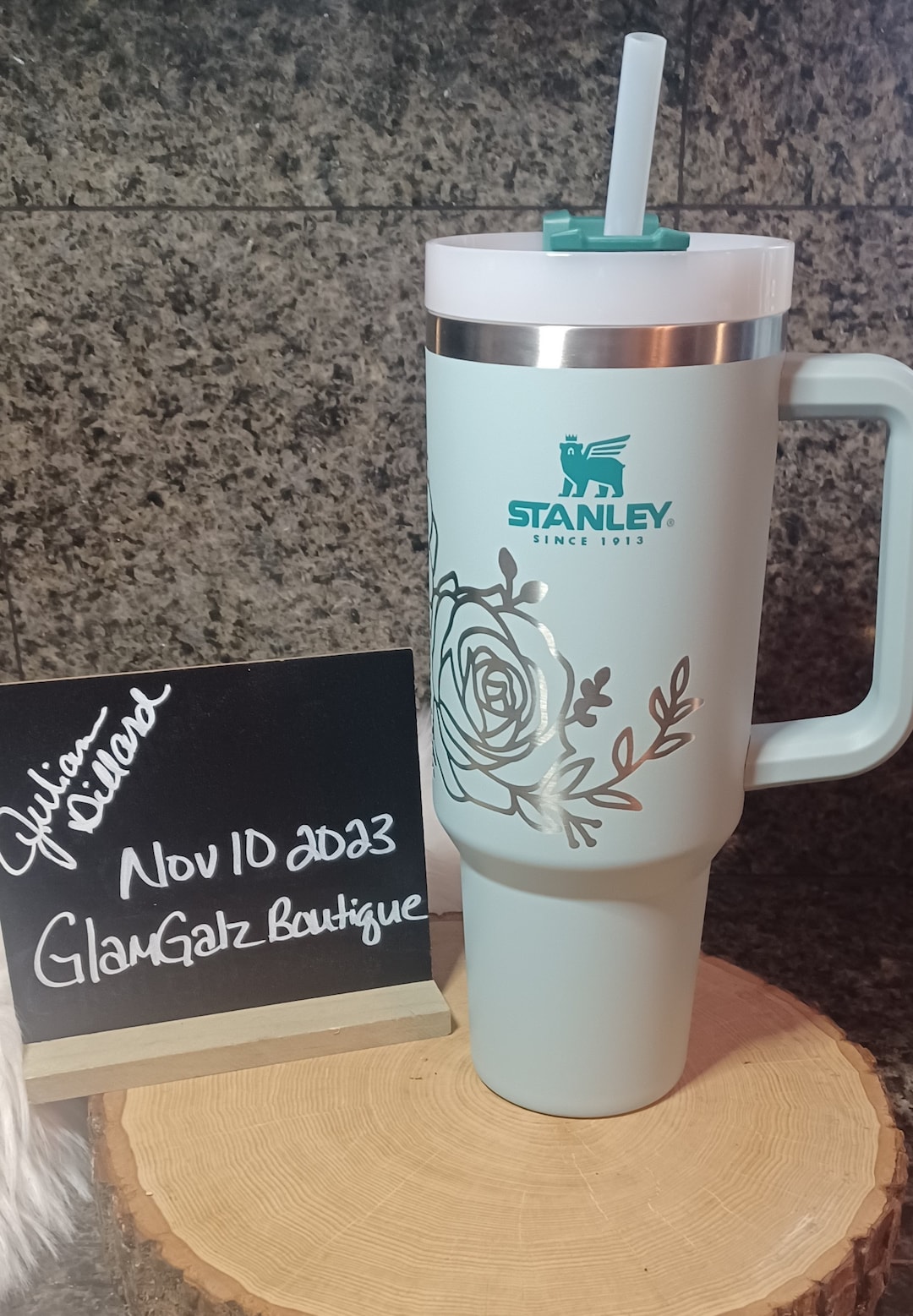 New Stanley Tumbler 40 Oz Seafoam Stainless Steel Adventure Etsy