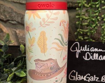 Custom Sublimated Owala FreeSip 32oz Boneyard Western Hat Tumbler