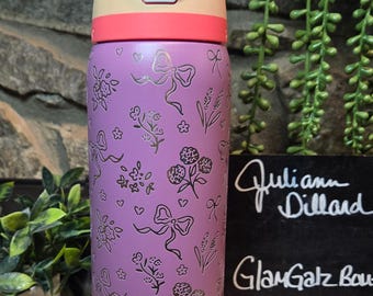 Owala FreeSip 32oz Bows Wildflowers Smell The Roses Tumbler