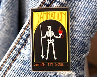 Blackbeard "Damnation seize my soul..." pin