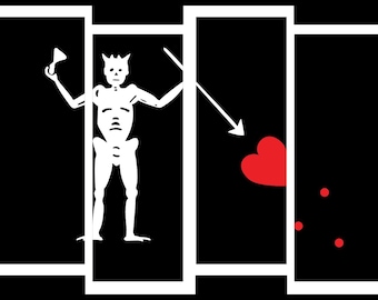 Blackbeard's Pirate Punk Flag sticker