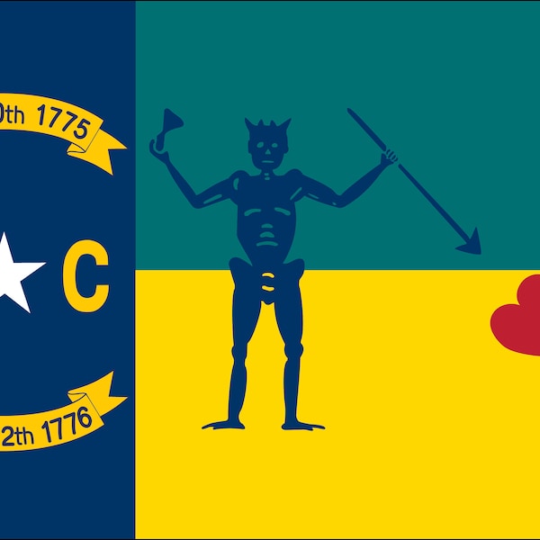 UNCW Blackbeard NC Flag Sticker