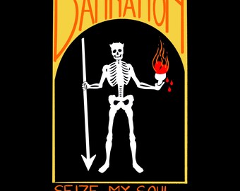 Blackbeard "Damnation seize my soul..." magnet