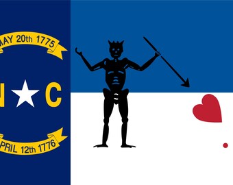 Blackbeard NC Flag Sticker