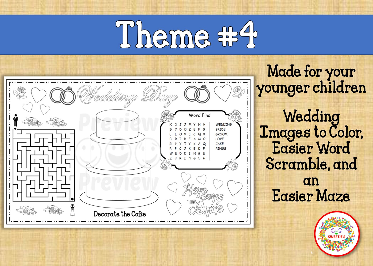 Wedding Placemat Wedding Coloring Sheet Wedding Kids Table Etsy