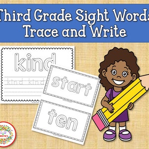 Sight Words Practice Worksheets,  Third Grade Sight Words,  Third Grade Worksheets, Dolch Sight Words, Sight Words Printable
