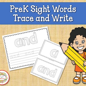 Sight Words Practice Worksheets, Pre Kindergarten Sight Words,  PreK  Sight Words, Dolch Sight Words, Sight Words Printable