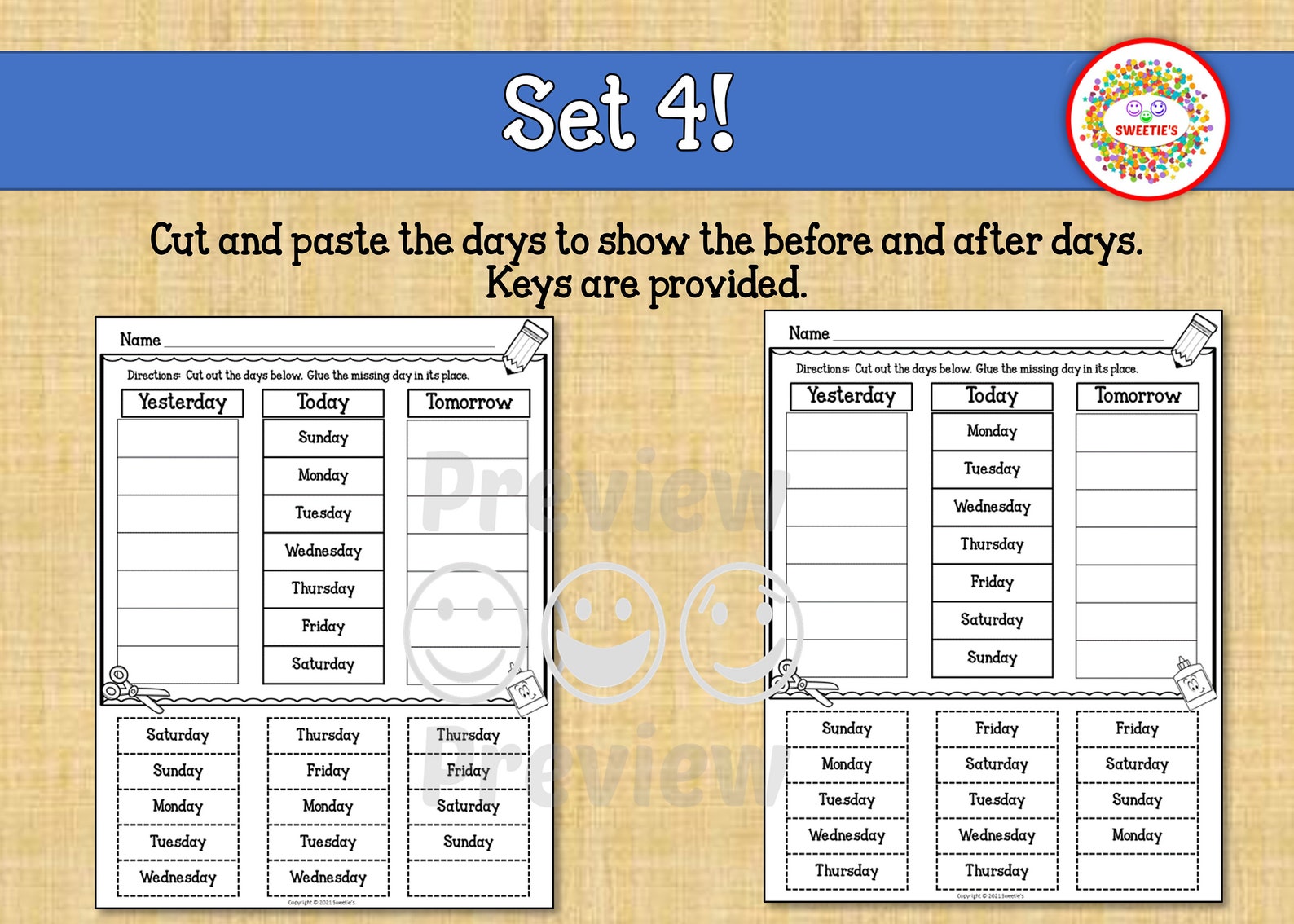 days-of-the-week-worksheets-printable-preschool-first-etsy