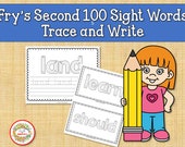Fry Sight Words Worksheets: Trace & Write, 2nd 100 (PDF Pattern)